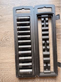 $60 Husky 1/2" 11 pcs drive deep IMPACT socket set Milimetrica Nuevo new
