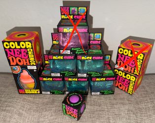 NeeDoh Nice Cubes, Color Change, Cone, Glow Glob
