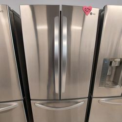 Lg Stainless Steel French Door Refrigerator Used In Good Condition With 90days Warranty 