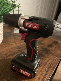HYPER TOUGH 3/8-in Keyless NEW! HYPER TOUGH 3/8-in Keyless Chuck 20V Max Lithium-Ion CORDLESS *DRILL AND BATTERY ONLY* NO Charger
