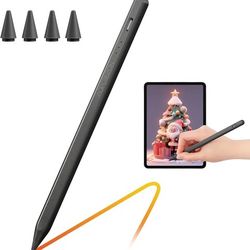 Black Stylus Pen for iPad,Palm Rejection Tilt Sensitivity Fast Charging Pencil Work for 2018 Or Later iPad 10/9/8/7/6th Gen,Pro 12.9&11",Air 5th/4th/3