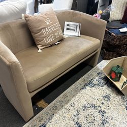 Velvet Loveseat New Light Brown 