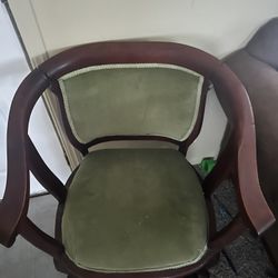 2 Green Chairs And Couch 