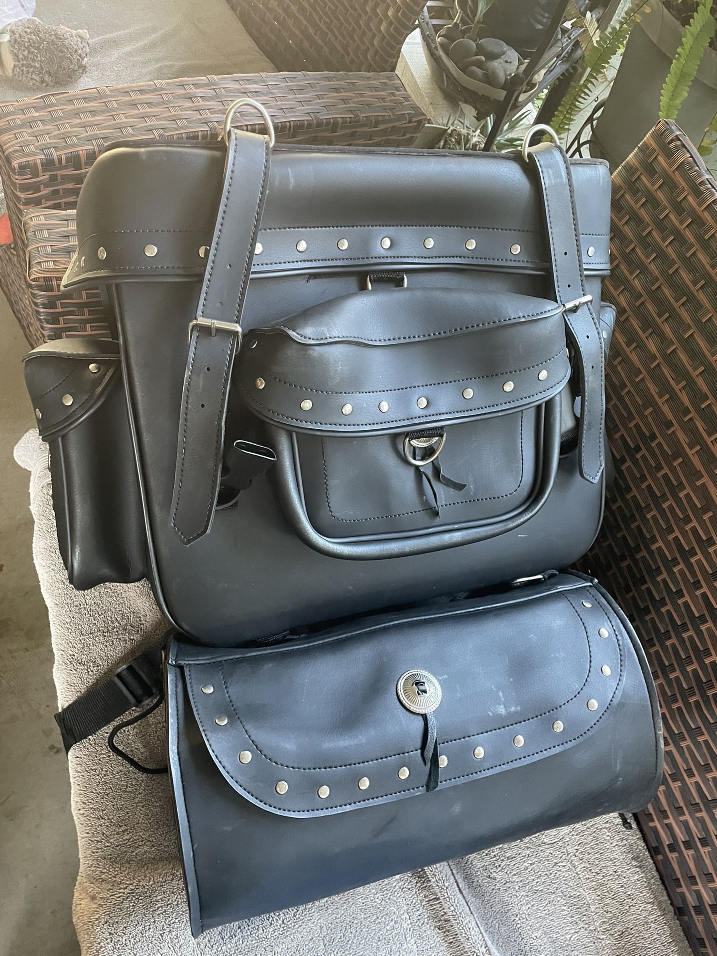 Leather Motorcycle Travel Bags.