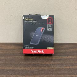 SANDISK 1TB EXTREME PORTABLE SSD, UP TO 1050MB/s, USB-C, WATER & DUST RESISTANT, EXTERNAL SSD, BRAND NEW SDSSDE61-1T00-AW25