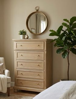 POTTERY BARN INSPIRED TALL WOODEN DRESSER/ REFINISHED