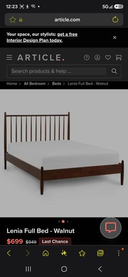 Lenia full bed Wallnut