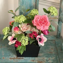 Hand Crafted Silk Flowers Center Piece