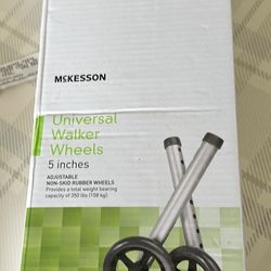 McKESSON UNIVERSAL WALKER WHEELS 5” (1 Pair per box) NEW