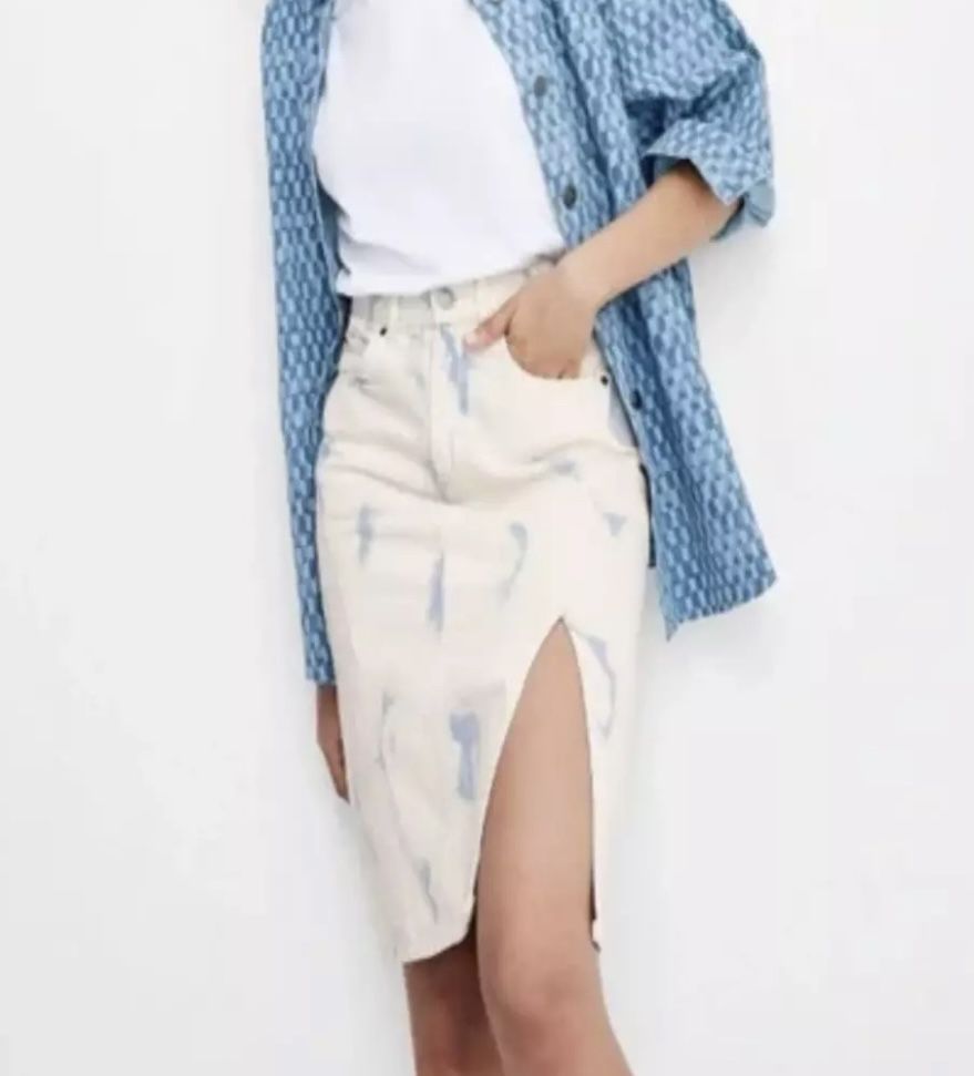 NWT Future Collective Denim Skirt