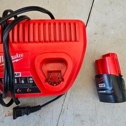Milwaukee M12 12-Volt Battery And Charger $40