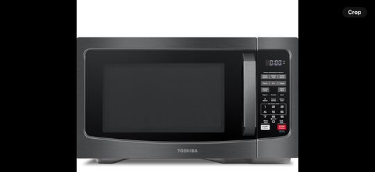 TOSHIBA EM131A5C-BS Countertop Microwave Ovens 1.2 Cu Ft, 12.4" Removable Turntable Smart Humidity Sensor 12 Auto Menus Mute Function ECO Mode Easy Cl