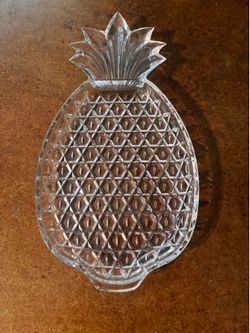 Lead crystal serving platter