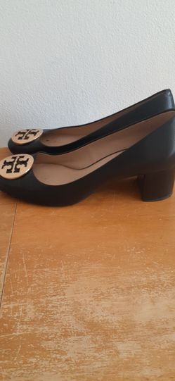 Tory Burch black leather heels