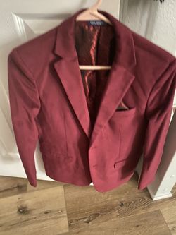 Boys Gioberti Polyester Suede Maroon Suite Jacket