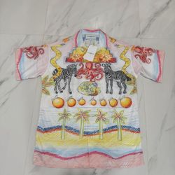 Casablanca Button Sleeve Silk Fabric Shirt New Season Any Colors 