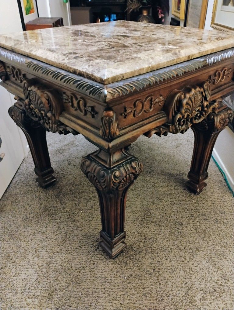 Solid Wood Antique End Table Pending