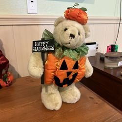 Happy Halloween Pumpkin Bear