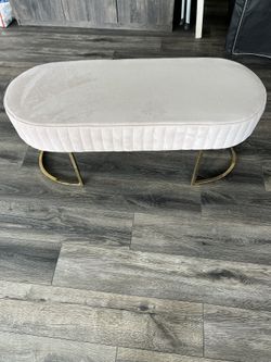 Modern Upholstered Bench Blush Pink