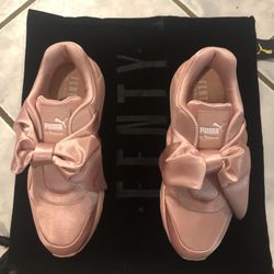 Fenty x Puma Bow Silver Pink Sneakers