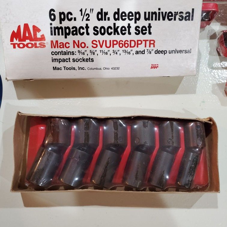 Mac Tools Deep Socket Impact Set 1/2"