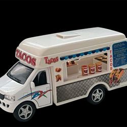 Taco Truck Toy Diecast Food Truck Play Vehicle 6" Street Vendor Tacos