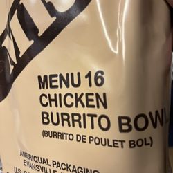 MRE CHICKEN BURRITO BOWL