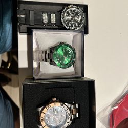 3 Men’s Luxury Style Watches – Stainless Steel – Like New