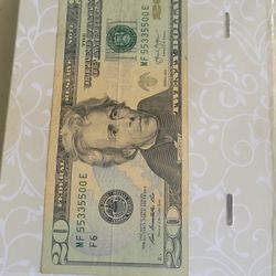 20 Dólares Con Números Dobles
