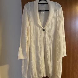 D&Co Extra Long Cardigan Sweater 3XL