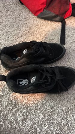 All Black chunky Vans need a clean