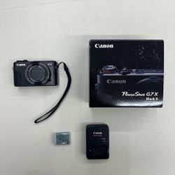 Canon PowerShot G7X Mark II Digital Camera + Battery & Charger 