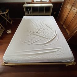 Queen Bed Frame and Mattress 