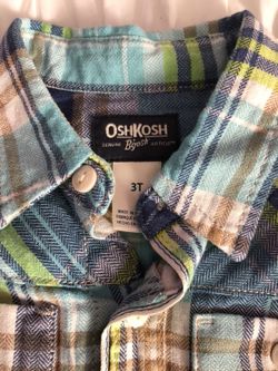 Oshkosh size 3T new plaid shirt