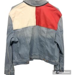 Tommy Hilfiger Tommy Jeans Flag Button Up Women’s Jacket Large L