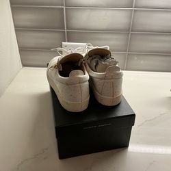 Giuseppe Zanotti///Low-Sneakers/US 9/Plain/Leather/ WHT//GOLD DRIP FRANKIE LOW