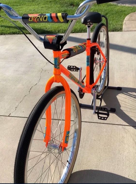 Dyno Pro Compe 29 BMX Dayglo Orange. Autographed.