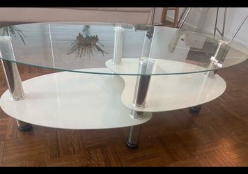 Glass coffee table
