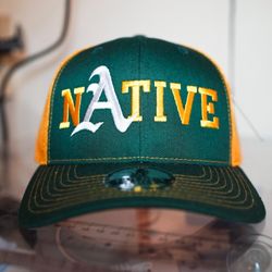 Oakland A's Athletics Bay Area Native NorCal California Embroidered Trucker Hat
