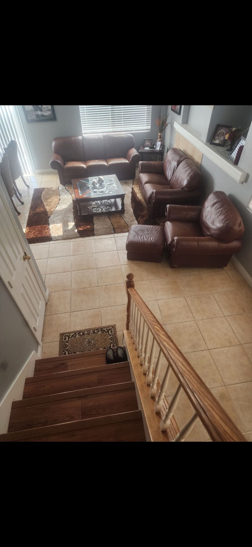 Couches & Coffee Table With Dining Table