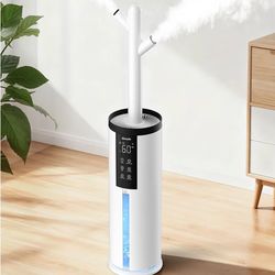 (606060-0) Humidifiers for Bedroom - GloryAir 2.11Gal (8L) Quiet Top Fill Cool & Warm Mist Humidifier Large Room 650 ft² with Humidistat, diffuser, Au