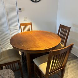 Large Wooden Dining Room Table With Chairs