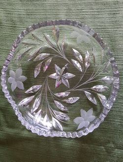 Cut Glass Candy Dish