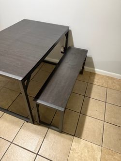 Dining table w two benches like new