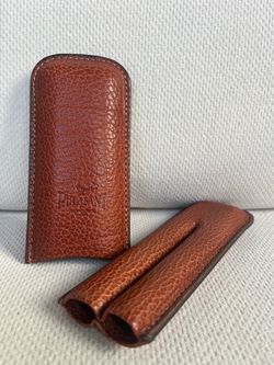 Pheasant by R.D. Gomez 2-Finger Telescopic Leather Cigar Sleeve.