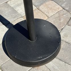 MODERN BLACK METAL COAT RACK / HALL TREE – HEAVY WEIGHTED BASE – $10