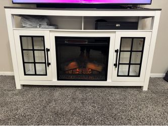 Fireplace tv stand
