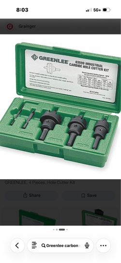 Greenlee   Carbide Hole Cutter Kit
