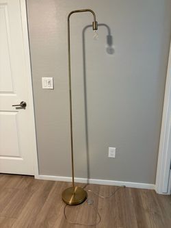 Brass Arc Floor Lamp with Edison Bulb