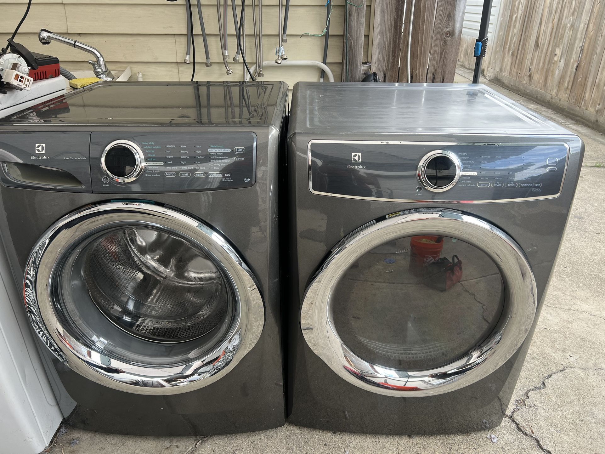 Electrolux gas washer and dryer with a three month warranty...
